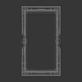 Grey Two Layer Frame Structure With Rectangular Design And Support Columns