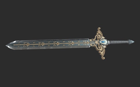 Modern Long Sword 3d model