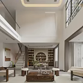 Modern Open Concept Dining And Living Room With Elegant Chairs Functional Island And Artistic Decor