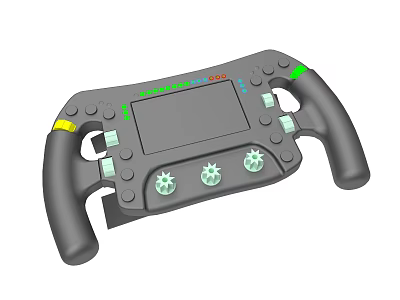 Advanced Gamepad Pro Controller With Screen Colorful Buttons And Knobs 3d model