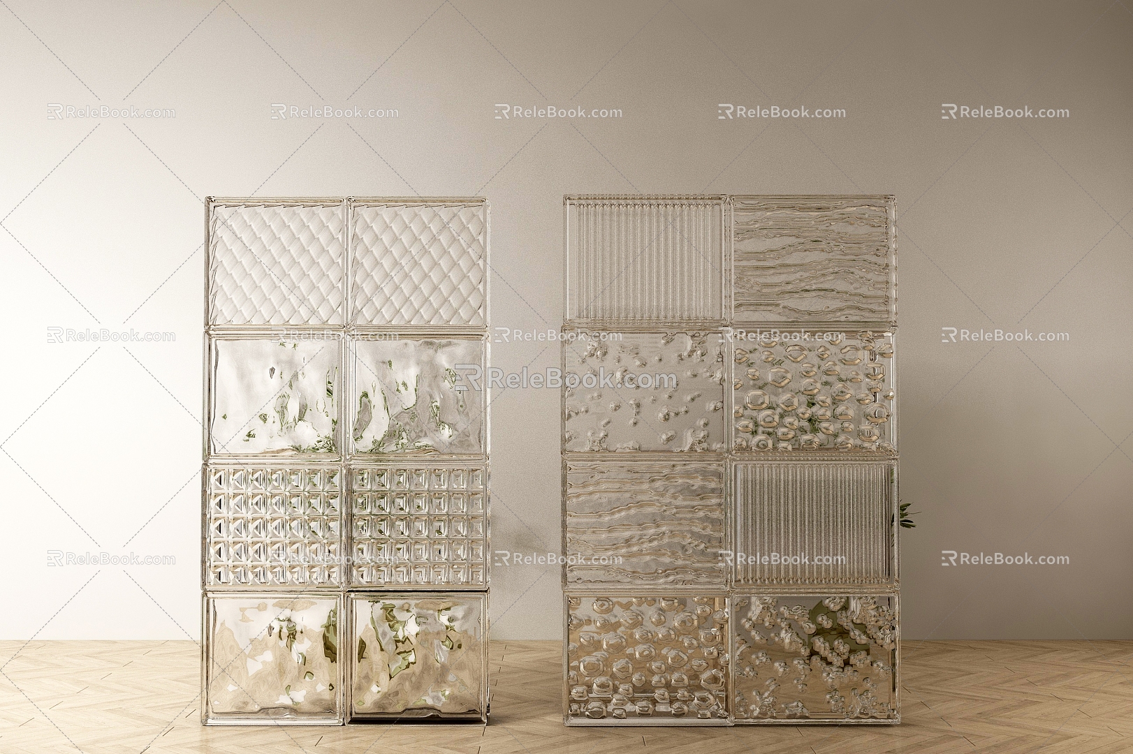 Glass Partition Glass Screen Pattern Glass Water Corrugated Glass Changhong Glass 3d model