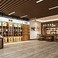 Traditional Local Specialty Store Interior With Tea Oil Products And Wooden Display Shelves