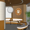 Cozy Bubble Tea Shop Interior With Round Bakery Sign Booth Seating And Pendant Light