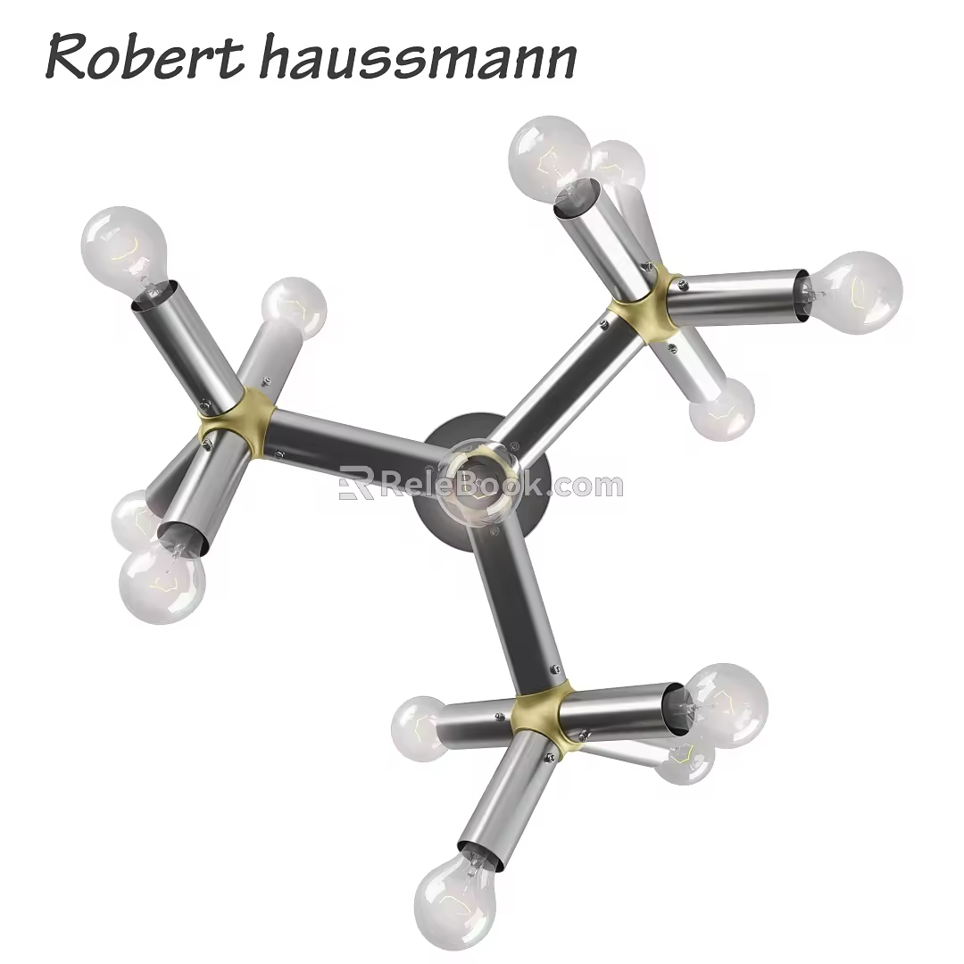 Creative lamp molecular lamp floor lamp 3d model