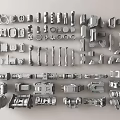 Modern mechanical parts and equipment 3d model