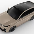 Modern Beige SUV Car With Sleek Body Design And Black Alloy Wheels