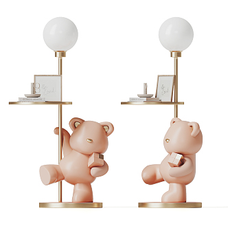 Modern floor lamp bear floor lamp 3d model