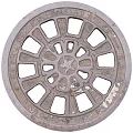 Road Infrastructure Circular Metal Manhole Cover with Perforated Design and Star Pattern