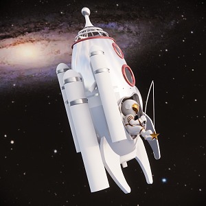 Rocket Astronaut Ride 3d model