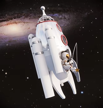 Rocket Astronaut Ride 3d model