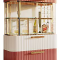 Modern Luxury Ribbed Entryway Cabinet And Side Cabinet With Glass Doors Drawers And Gold Legs