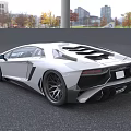 White Sports Car With Sleek Modern Exterior And Aerodynamic Body