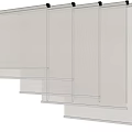 Modern Office Roller Shutter Floor to Floor Window Roller Shutter Roller Shutter Curtain Cloth Blind 3d model