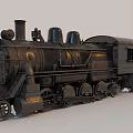 Vintage Black Steam Train Model With Coal Car And Number 7493