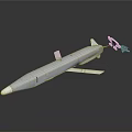 White Streamlined Aircraft 3D Model With Wings Tail Structure And Antenna Design 3d model
