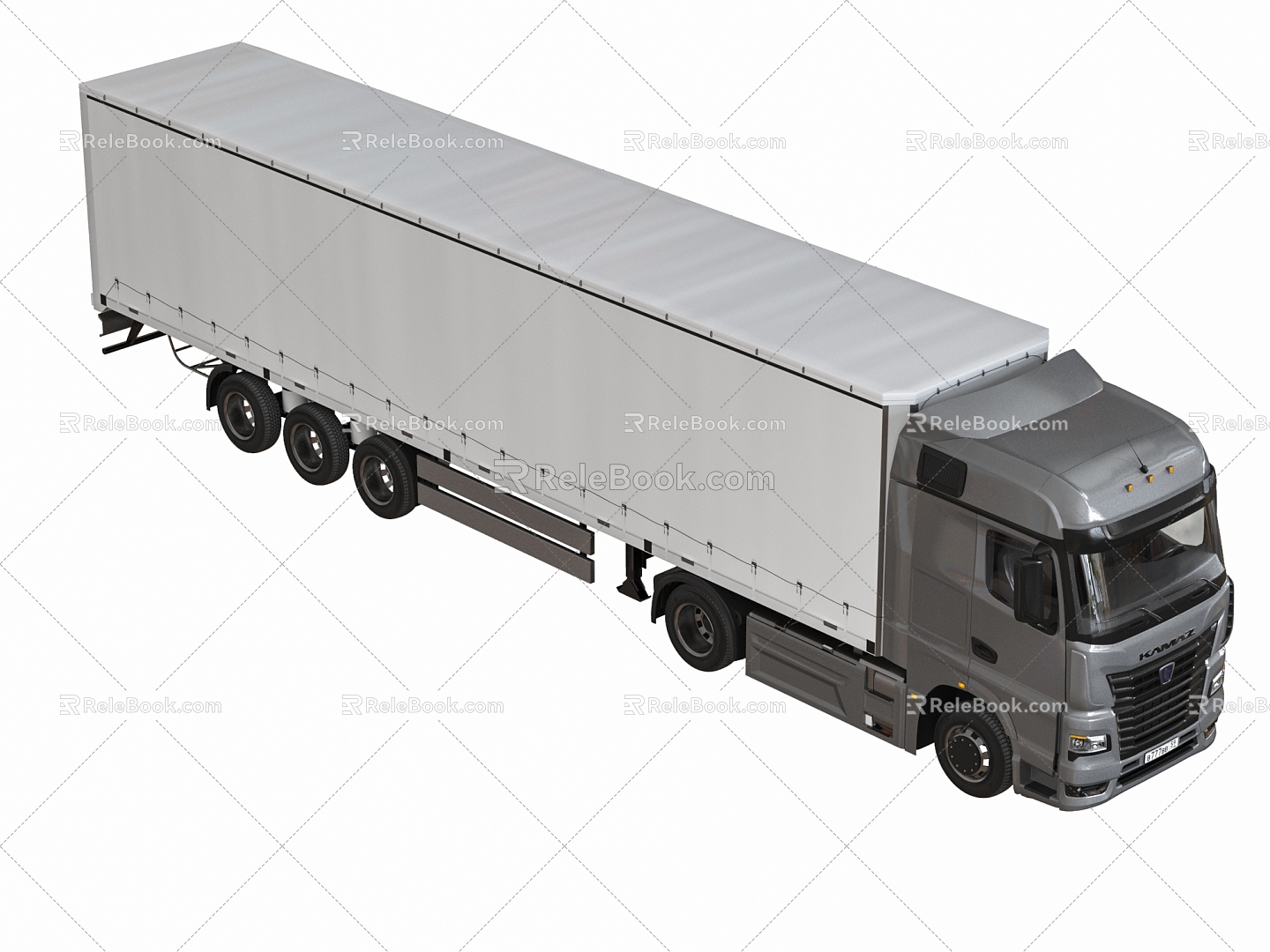 large box truck 3d model