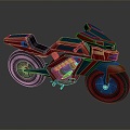 Motorcycle Two-wheeled Motorcycle Cross-country Motorcycle Road Race Motorcycle Motor Vehicle Transport 3d model