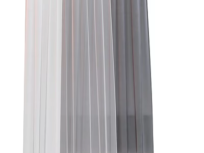 Elegant Modern Sheer Pleated Curtain With Vertical Lines For Home Decoration 3d model