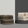 Modern Minimalist Single Person Sofa Tofu Block Sofa Cloud Sofa Module Sofa Casual Sofa 3d model