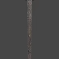Ancient Metal Sword With Rustic Blade And Historical Craftsmanship Details
