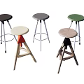 Modern Bar Stool Simple Bar Chair 3d model