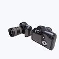 Black Digital Cameras With Different Models And Lens Design For Photography