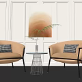 Elegant Yellow Accent Chairs With Plaid Cushions And Metal Side Table In Cozy Living Space