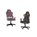 Pink and Black Orange Office Chairs with Racing Style Design Displayed in Modern Interior Setting