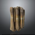 Dried Layered Brown Organ And Hair Structure With Natural Texture Detailed View