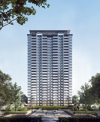 New Chinese style high-rise 3d model