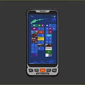 Rugged Electronic Smartphone Displaying Colorful App Icons On Screen And Physical Buttons