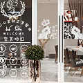 YIJIE SPACE Beauty Salon With Modern Interior Eyelash Services And Decorative Plants