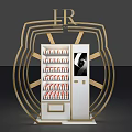 LR Brand Modern Display Shelf with Gold Frame and Multiple Layers for Product