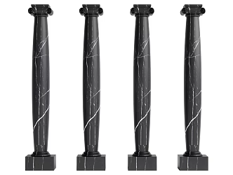 Jane European Pillar Decorative Column 3d model