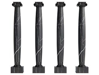 Jane European Pillar Decorative Column 3d model