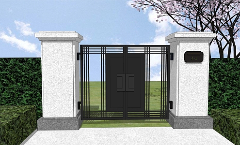 Modern Gate Villa Gate 3d model