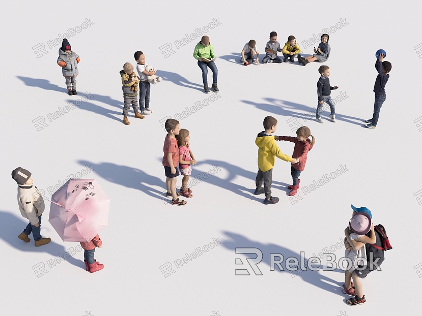 Primary school children play model