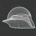 Green Military Style Hat with Round Crown and Brown Inner Lining Classic Design