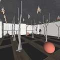 Spacious Yoga Fitness Studio With Aerial Hammocks Mats And Exercise Balls