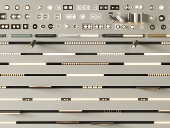 Downlight Spotlight Track Light Magnetic Light 3d model