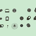 Different Types of Weapon Mechanical Parts Including Gears Connectors And Components