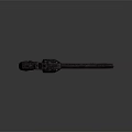 Old Revolver With Wooden Grip And Rusty Metal Parts Isolated On Dark Background