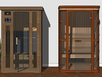 Modern Sauna Room Small Single Sauna Room Khan Steam Room 3d model