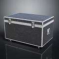 Sturdy Black Hardware Tools Storage Case With Metal Frame Latches Wheels And Hard Shell Design 3d model