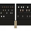 Elegant Modern Display Shelves With Multiple Tiers For Bottles And Bottom Storage Cabinets