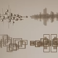 Modern Geometric Wall Decor With Abstract Shapes Lines And Circular Patterns For Contemporary Home Interiors
