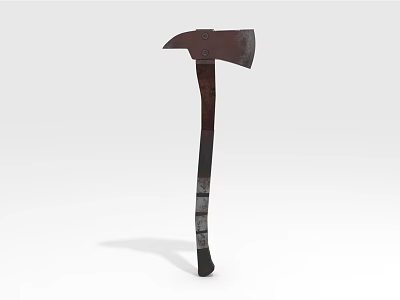 Vintage Handcrafted Axe With Wooden Handle And Metal Head Rustic Design 3d model