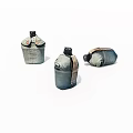 Three Stylish Daily Use Water Bottles With Leather Canvas Covers And Designs