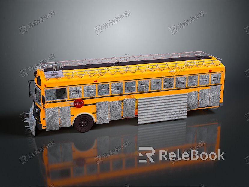 Bus School Bus Van Box Bus Bus Tourist Bus Coach model