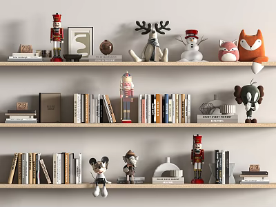 Modern Jewelry Ornaments Combination Decorations Toy Doll Ornaments Books Vase Floral Ceramics Ornaments 3d model